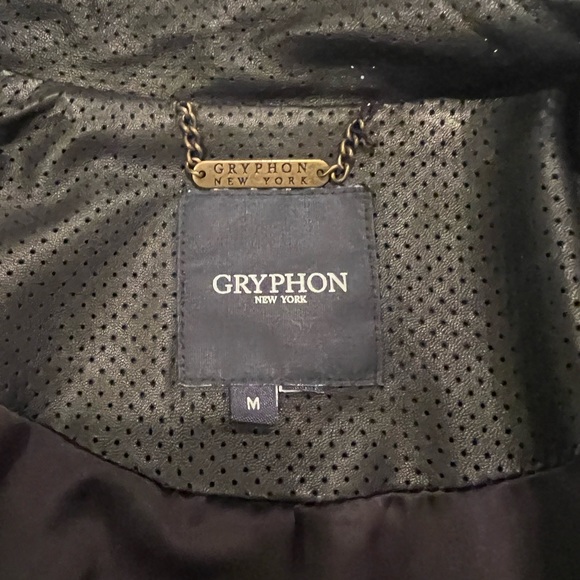 Gryphon Vintage Unique 100% Leather Black Jacket with Metal Studs - Picture 6 of 6